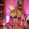 Uplighting at Albert Pike Hotel by Central Arkansas Entertainment. Floral by Distinctive Designs by Tanarah.